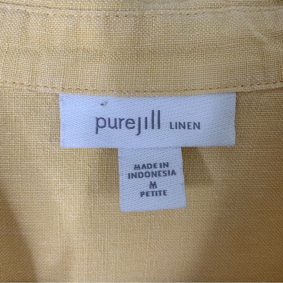 J.Jill Pure Linen 100% linen Patch pocket long sleeve button down dress MP - Picture 5 of 8